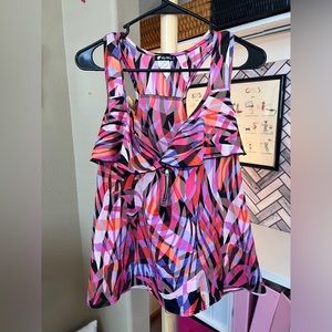 Lily White Hot Pink Zipper Tank Size Medium